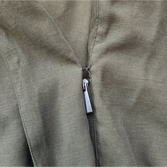 Nine West Green Womens Medium Lightweight Utility Jacket Zipper Long Sleeves - Picture 6 of 12